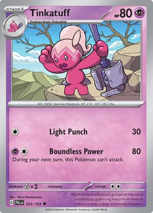 Tinkatuff 103/193  SV02 Paldea Evolved - Uncommon