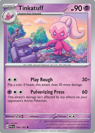 Tinkatuff 104/193  SV02 Paldea Evolved - Uncommon