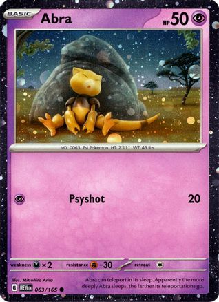 Abra 063/165  - Holofoil Miscellaneous Cards & Products - Promo