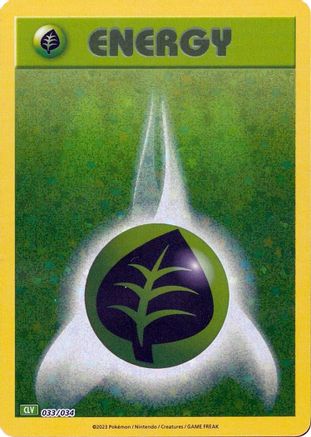 Basic Grass Energy 033/034  - Holofoil Trading Card Game Classic - Classic Collection