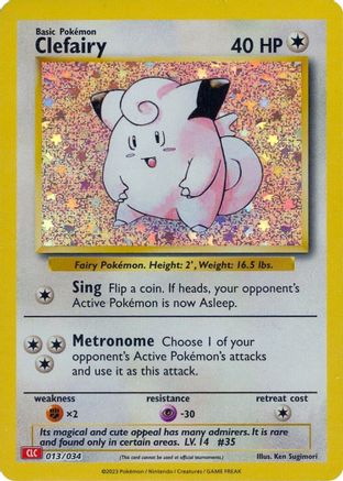 Clefairy 013/034  - Holofoil Trading Card Game Classic - Classic Collection