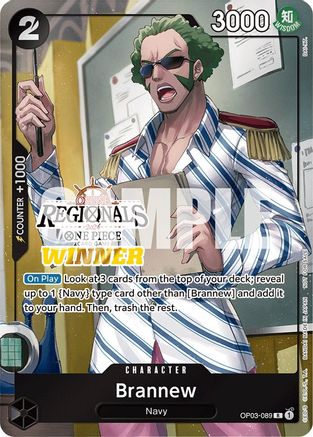 Brannew (Online Regional 2024) [Winner] (OP03-089) - One Piece Promotion Cards Foil