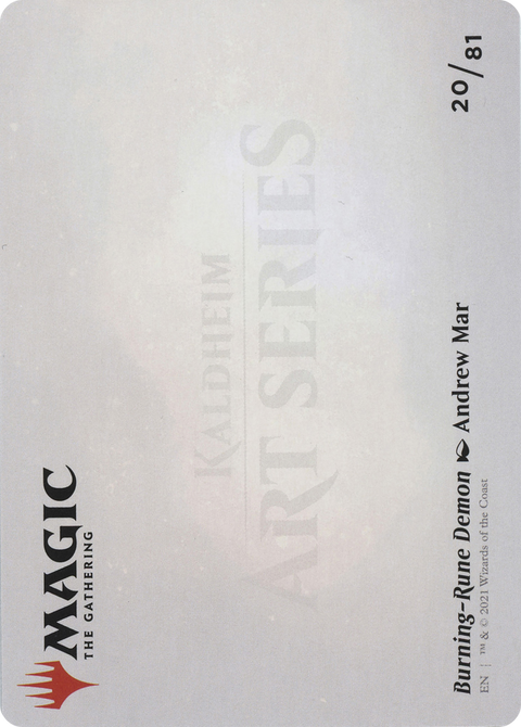 Burning-Rune Demon Art Card (ASKHM-020) - Art Series: Kaldheim (Borderless)