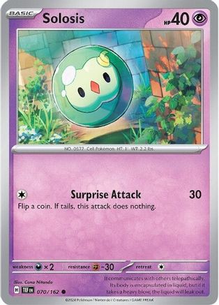 Solosis 070/162  - Reverse Holofoil SV05 Temporal Forces - Common
