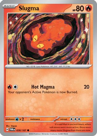 Slugma 028/167  - Reverse Holofoil SV06 Twilight Masquerade - Common