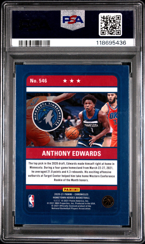 2020 PANINI CHRONICLES #546 ANTHONY EDWARDS PSA 6