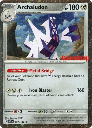 Archaludon (Cosmos Holo) (Gamestop Exclusive) 107  - Holofoil Miscellaneous Cards & Products - Rare