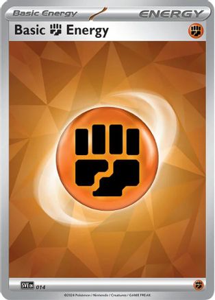 Basic Fighting Energy 014  SVE Scarlet & Violet Energies - Common