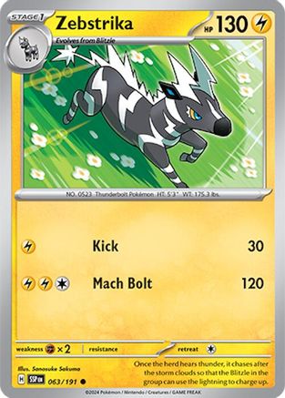 Zebstrika 063/191  SV08 Surging Sparks - Common