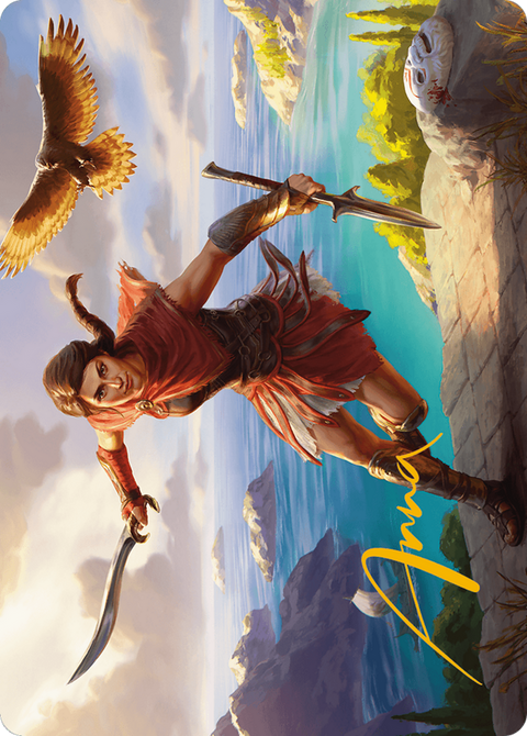 Kassandra, Eagle Bearer Art Card (Gold-Stamped Signature) (ASACR-006) - Assassin's Creed Art Series (Borderless)