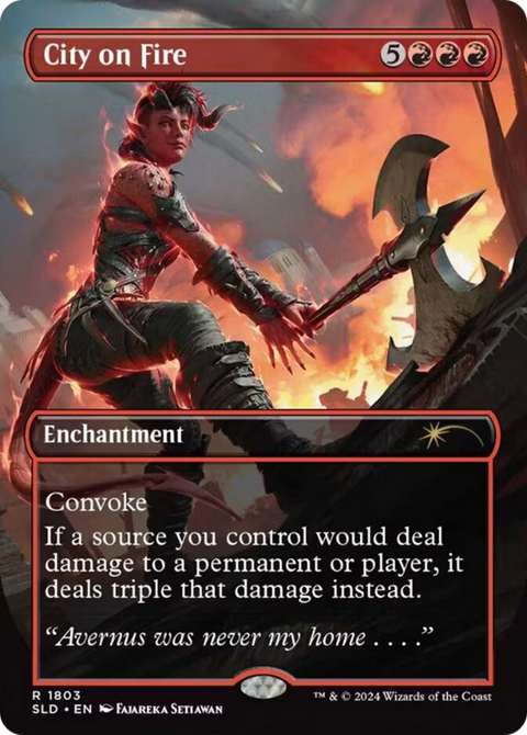 City on Fire (SLD-1803) - Secret Lair Drop (Borderless)