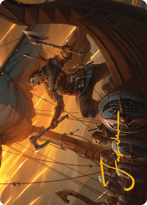 Eivor, Battle-Ready Art Card (Gold-Stamped Signature) (ASACR-018) - Assassin's Creed Art Series (Borderless)