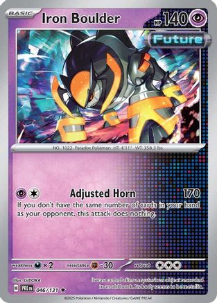 Iron Boulder 046/131  - Reverse Holofoil SV Prismatic Evolutions - Rare