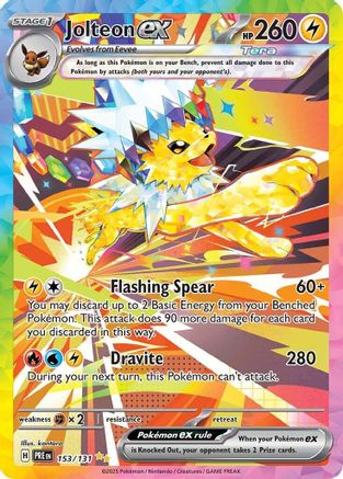 Jolteon ex 153/131  - Holofoil SV Prismatic Evolutions - Special Illustration Rare