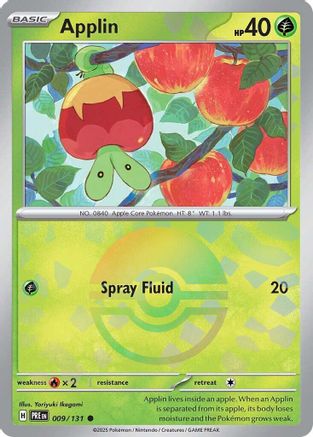 Applin (Poke Ball Pattern) 009/131  - Holofoil SV Prismatic Evolutions - Common