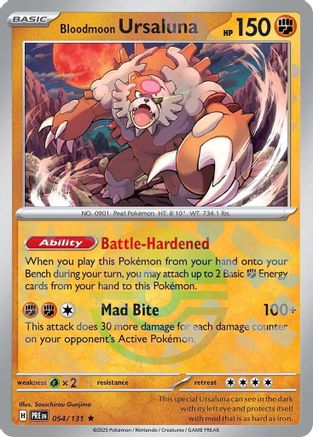 Bloodmoon Ursaluna (Poke Ball Pattern) 054/131  - Holofoil SV Prismatic Evolutions - Rare