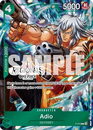 Adio (Regional Participation Pack 2025 Vol.1) (P-078) - One Piece Promotion Cards