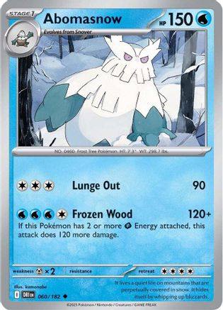 Abomasnow 060  - Reverse Holofoil SV10 Destined Rivals - Uncommon