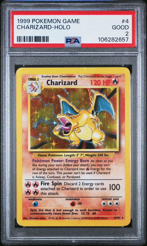 PSA 2 #4 CHARIZARD-HOLO BASE