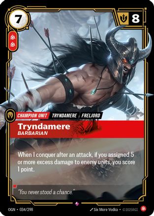 Tryndamere - Barbarian (034/298) - Origins Foil