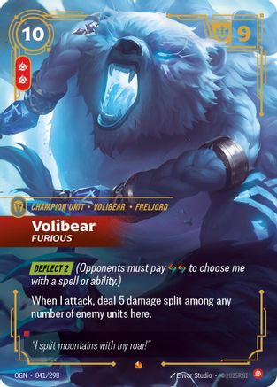 Volibear - Furious (041/298) - Origins Foil