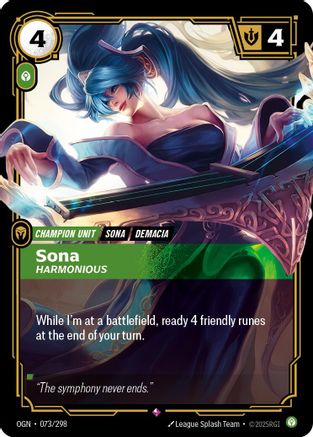 Sona - Harmonious (073/298) - Origins Foil