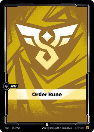 Order Rune (214/298) - Origins Foil