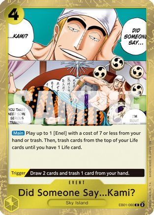 Did Someone Say...Kami? (Pirate Foil) (EB01-060) - Premium Booster -The Best- Vol. 2 Foil