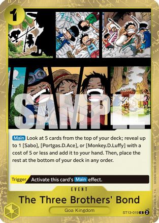 The Three Brothers' Bond (Pirate Foil) (ST13-019) - Premium Booster -The Best- Vol. 2 Foil
