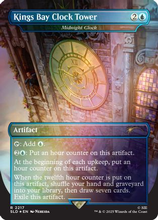 Kings Bay Clock Tower - Midnight Clock (Rainbow Foil) (SLD-2217) - Secret Lair Drop Series Foil