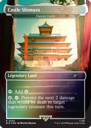 Castle Shimura - Eiganjo Castle (Rainbow Foil) (SLD-2230) - Secret Lair Drop Series Foil