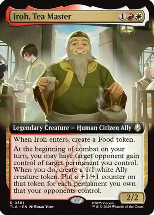 Iroh, Tea Master (Extended Art) (TLA-381) - Avatar: The Last Airbender Foil