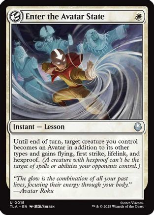 Enter the Avatar State (TLA-018) - Avatar: The Last Airbender Foil