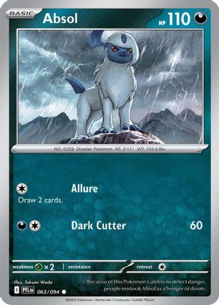 Absol 063  - Reverse Holofoil ME02 Phantasmal Flames - Common