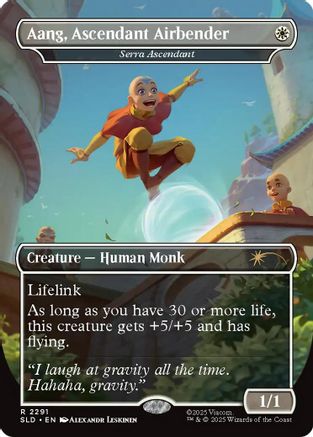 Aang, Ascendant Airbender - Serra Ascendant (SLD-2291) - Secret Lair Drop Series