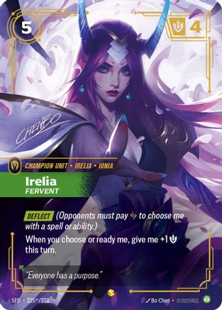 Irelia - Fervent (Signature) (225*/221) - Spiritforged Foil
