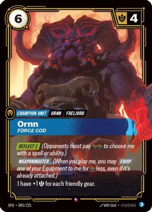 Ornn - Forge God (085/221) - Spiritforged Foil
