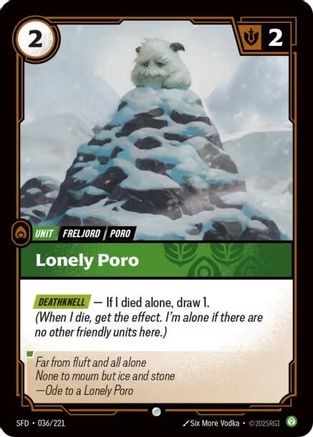 Lonely Poro (036/221) - Spiritforged Foil