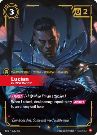 Lucian - Gunslinger (028/221) - Spiritforged Foil