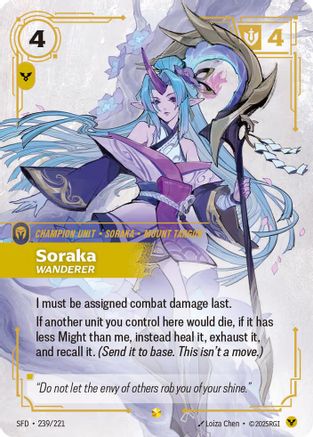 Soraka - Wanderer (Overnumbered) (239/221) - Spiritforged Foil