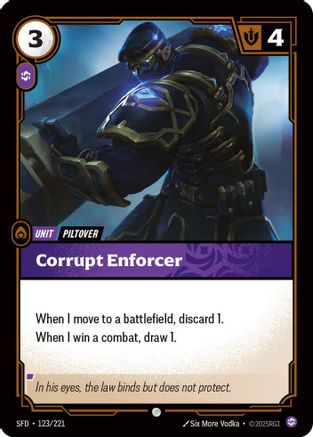 Corrupt Enforcer (123/221) - Spiritforged Foil