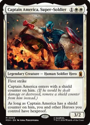 Captain America, Super-Soldier (MSH-009) - Marvel Super Heroes Foil