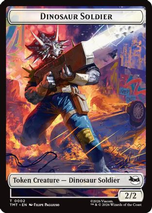 Dinosaur Soldier // Copy Double-Sided Token (TMT-2 // 1) - Teenage Mutant Ninja Turtles