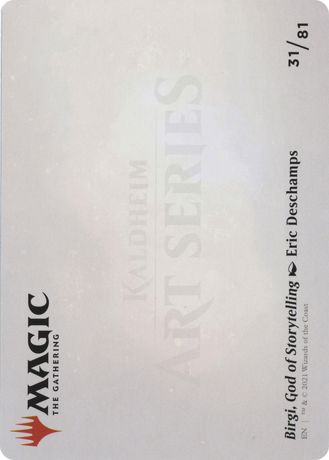 Birgi, God of Storytelling Art Card (ASKHM-031) - Art Series: Kaldheim (Borderless)