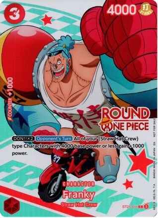 Franky (Round 1 Promo) (ST21-011) - One Piece Promotion Cards Foil