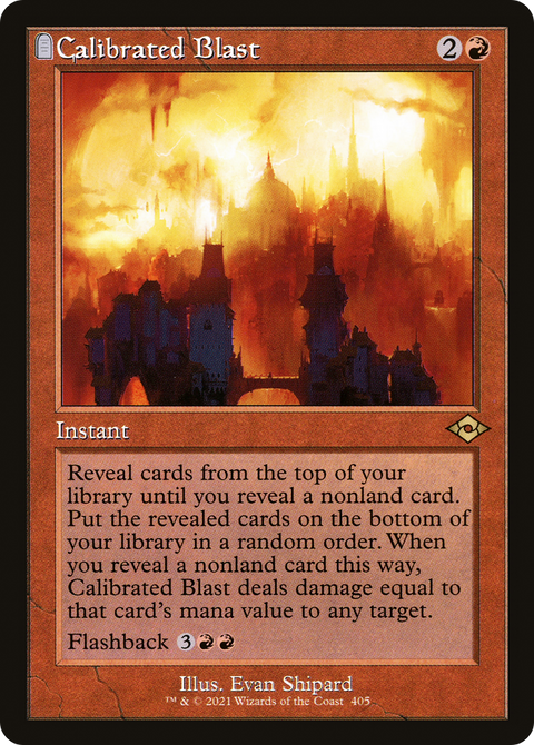 Calibrated Blast (Retro Frame) (MH2-405) - Modern Horizons 2: (tombstone) Foil