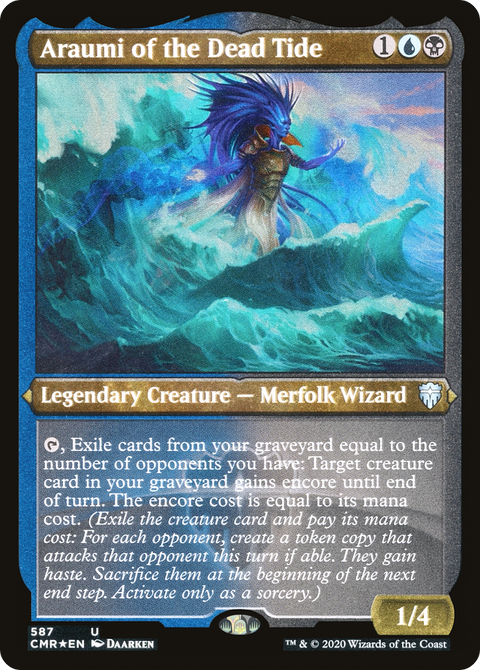Araumi of the Dead Tide (Foil Etched) (CMR-587) - Commander Legends Etched Foil