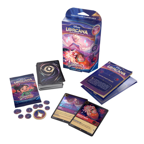Disney Lorcana Trading Card Game: Shimmering Skies Amethyst & Ruby Starter Deck