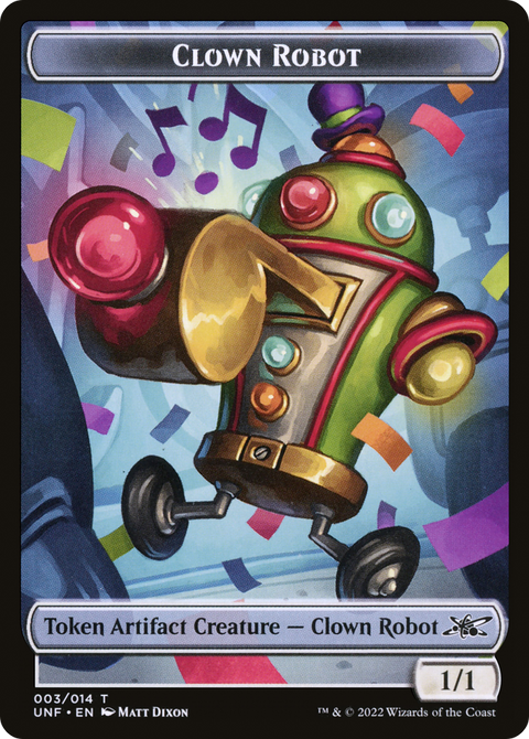 Clown Robot Token (003) (UNF-003) - Unfinity Tokens
