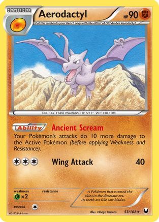 Aerodactyl 053  - Reverse Holofoil Dark Explorers - Rare